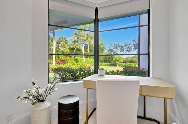 view of dining room