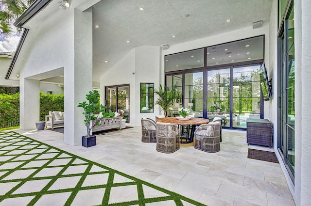 view of patio featuring outdoor lounge area