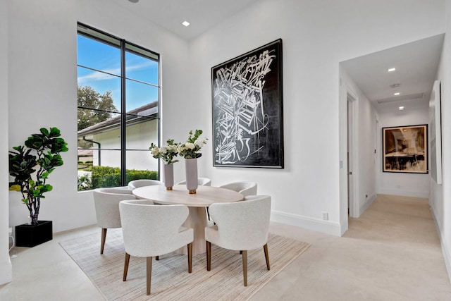 view of dining room