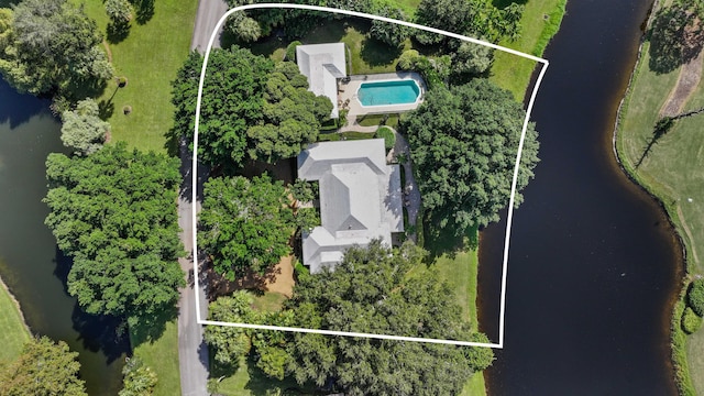4 Country Rd, Village Of Golf, FL 33436 - birds eye view of property featuring a water view