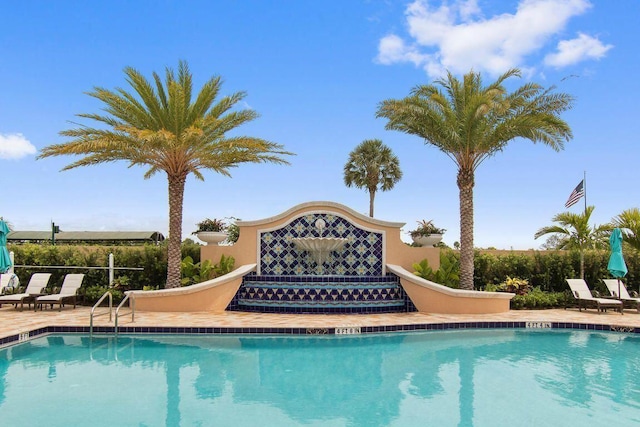 view of pool with a patio area