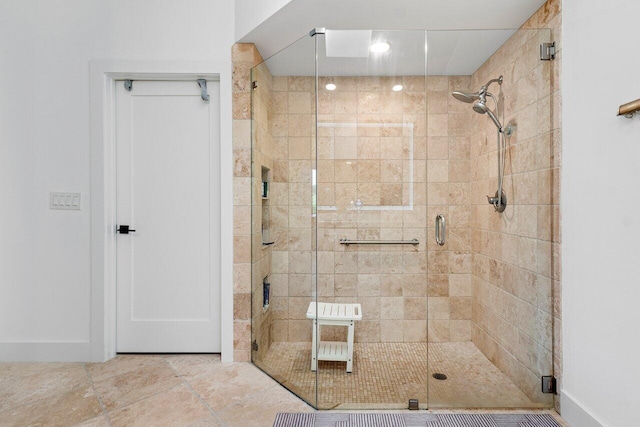 bathroom with walk in shower