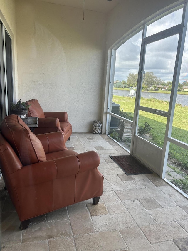 view of sunroom