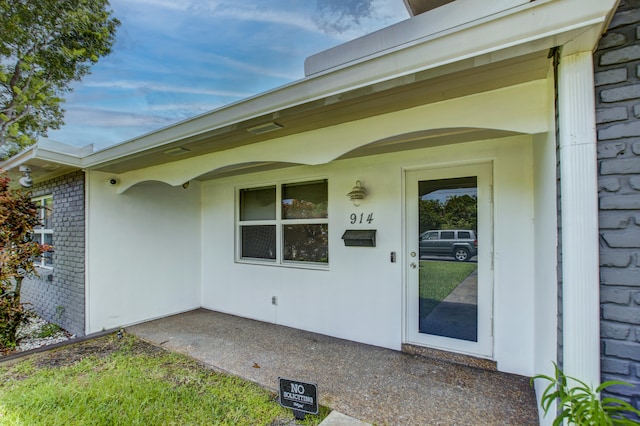 view of doorway to property