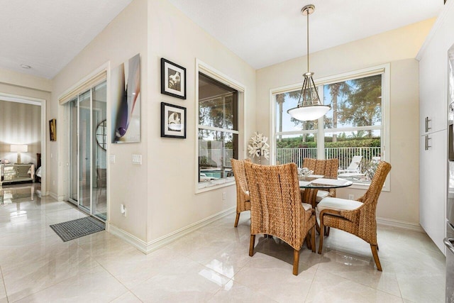 dining room with a textured ceiling