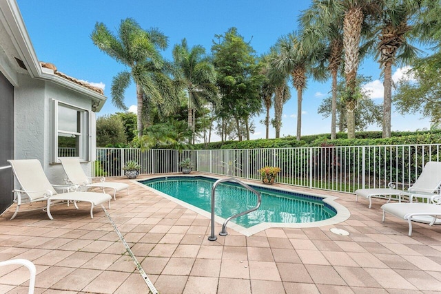 view of pool featuring a patio