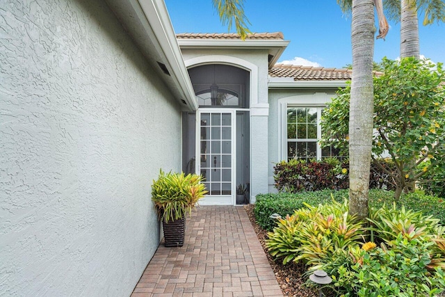 view of doorway to property