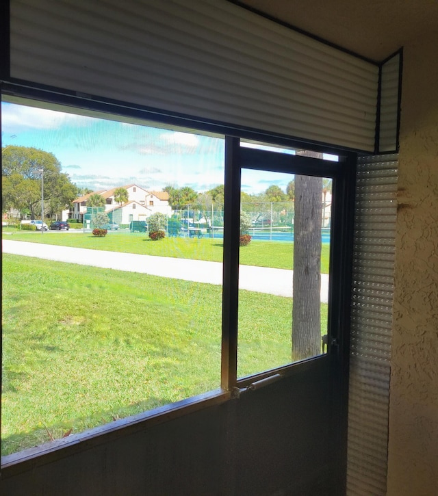 doorway to outside with plenty of natural light