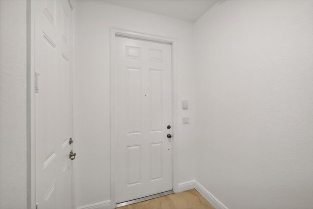 entryway with light wood-type flooring