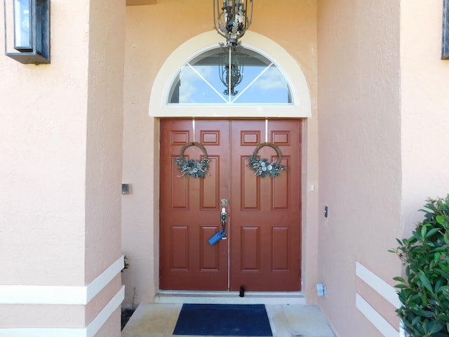 view of doorway to property