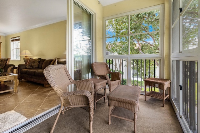 view of sunroom