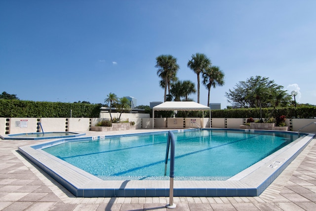 view of pool featuring a patio area