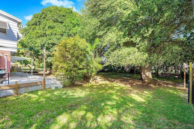 view of yard featuring a patio area