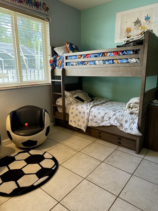 view of tiled bedroom