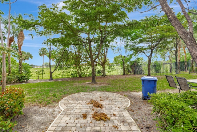 view of yard featuring a patio area