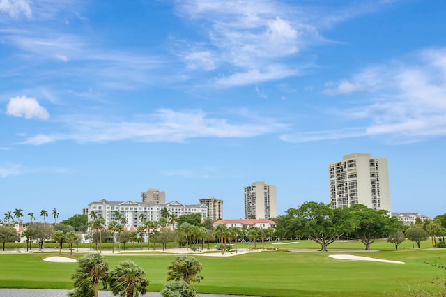 view of community featuring a lawn