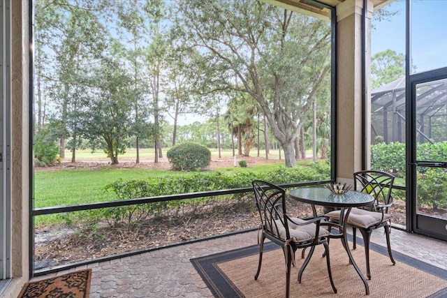 view of sunroom / solarium