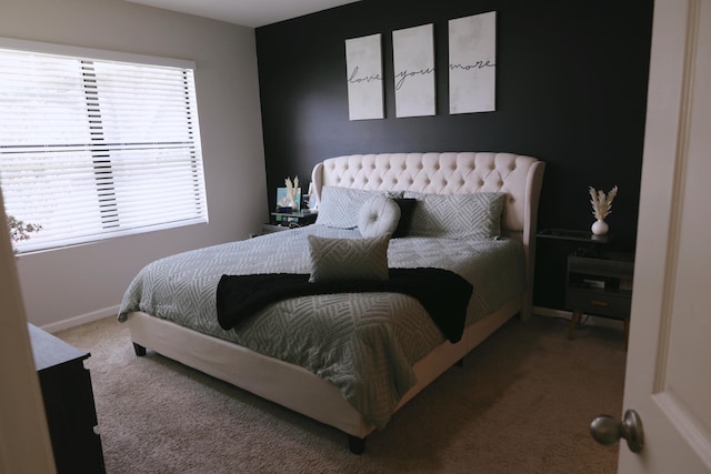 view of carpeted bedroom