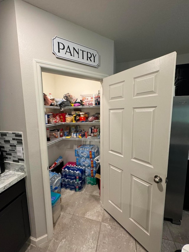 view of pantry