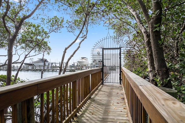 view of home's community featuring a water view