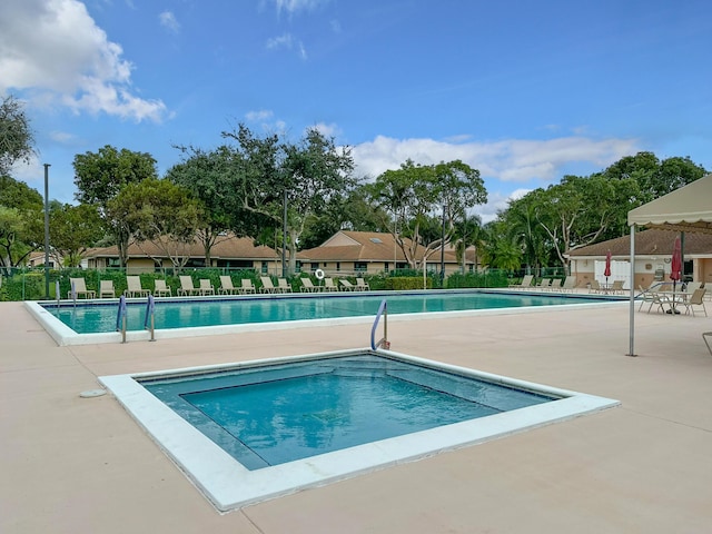 view of pool with a patio area