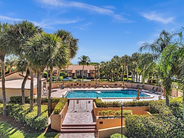 view of pool with a patio