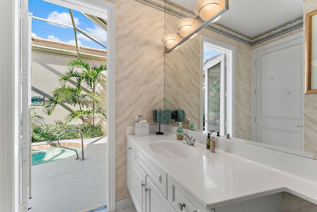 bathroom with vanity