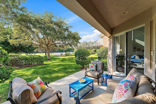 12020 SE Birkdale Run, Jupiter, FL 33469 - view of patio / terrace with an outdoor living space