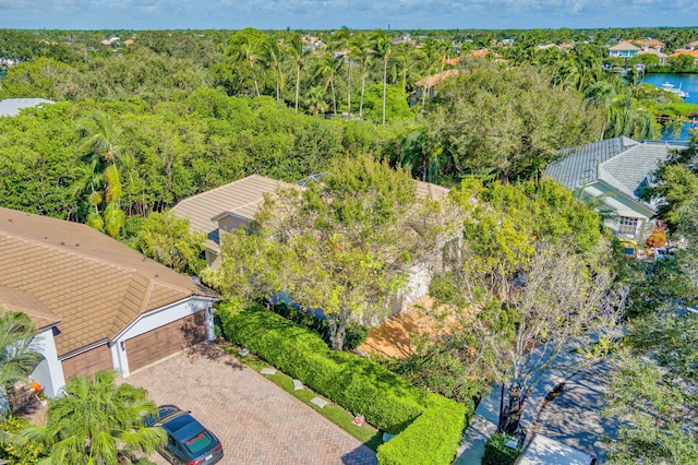 6481 Spartina Cir, Jupiter, FL 33458 - view from above of property featuring a heavily wooded area and a large body of water