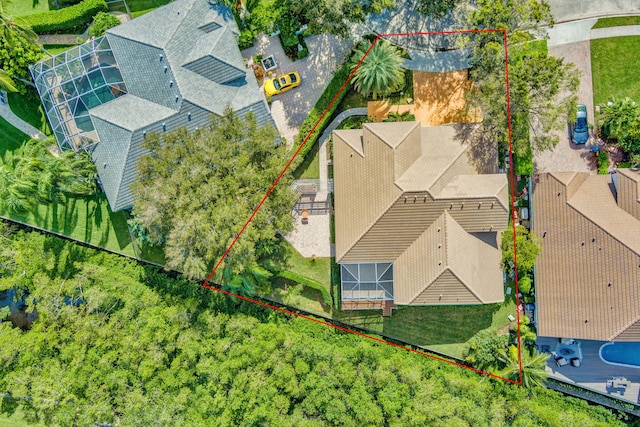 6481 Spartina Cir, Jupiter, FL 33458 - aerial view of property and surrounding area with property boundaries highlighted