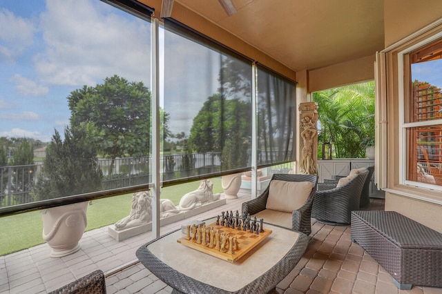 sunroom / solarium with a healthy amount of sunlight