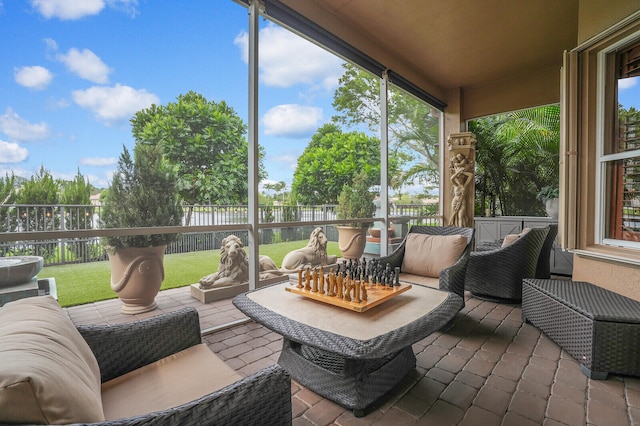 view of sunroom / solarium