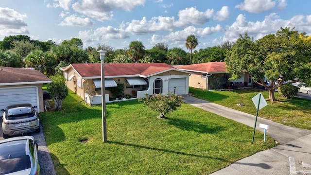 ranch-style house with a front yard