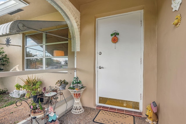 view of doorway to property