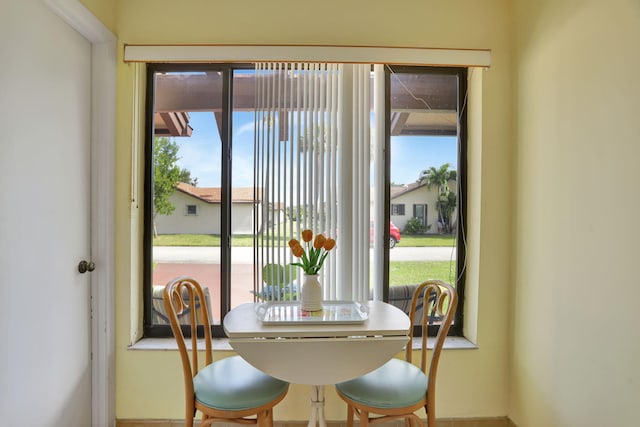 view of dining room