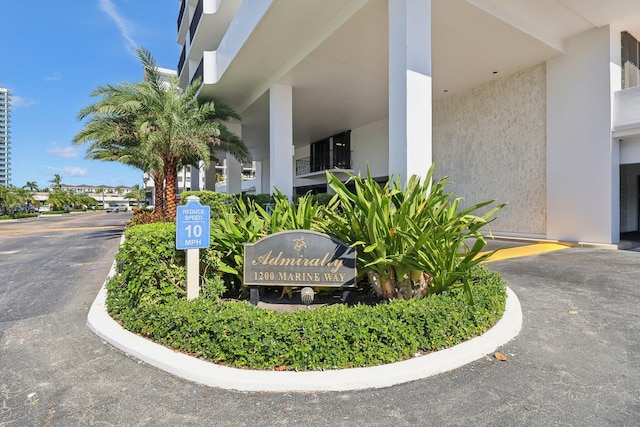 view of community sign