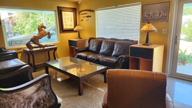 sitting room with plenty of natural light