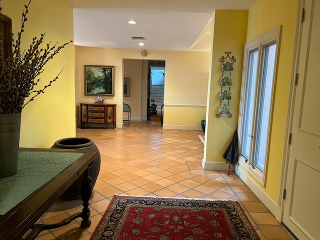 view of tiled entrance foyer