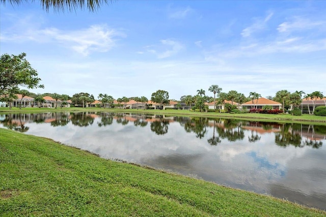 property view of water featuring a residential view