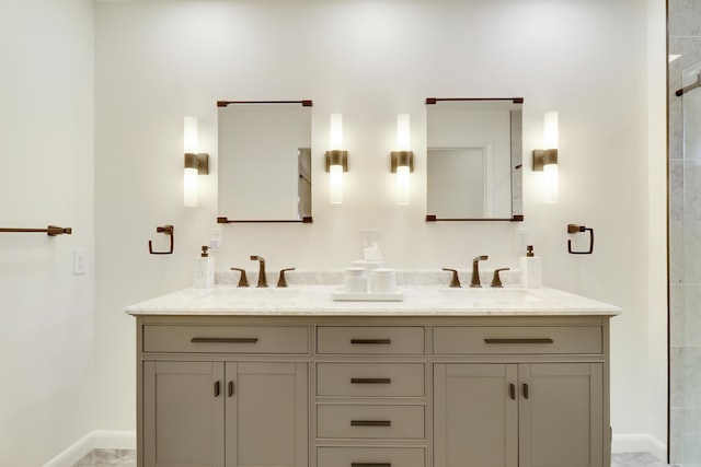 bathroom with vanity