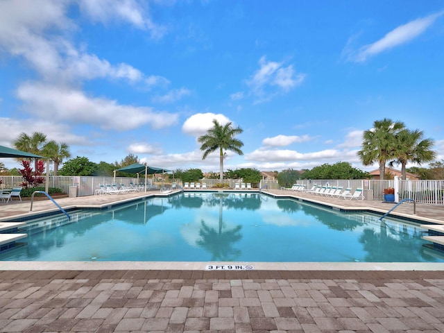 view of pool with a patio