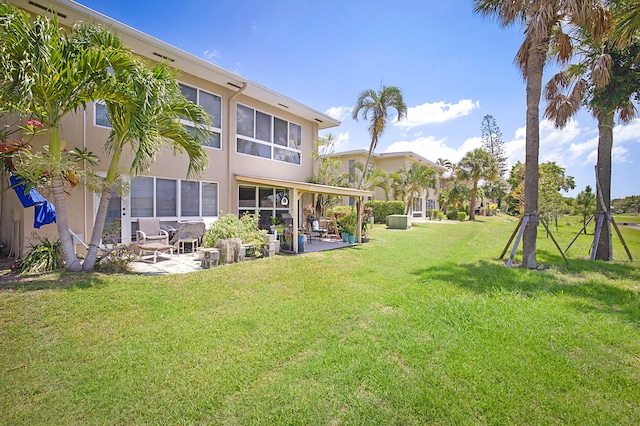 view of yard with a patio area