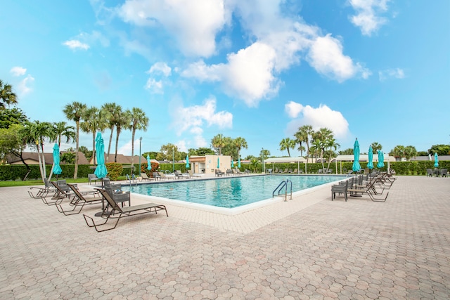 view of pool with a patio area