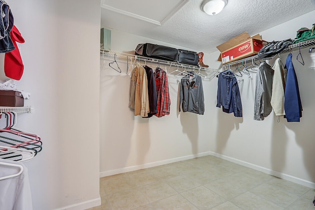 view of walk in closet