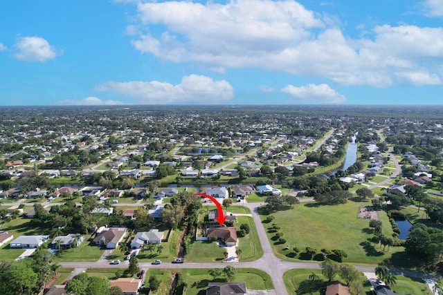 bird's eye view featuring a residential view