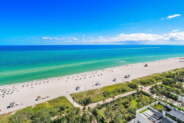 property view of water with a view of the beach