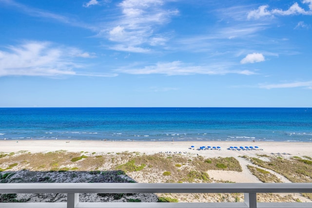 water view with a view of the beach