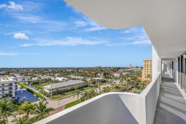 balcony featuring a city view