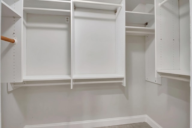 view of walk in closet