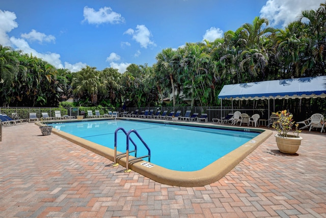 view of pool with a patio area